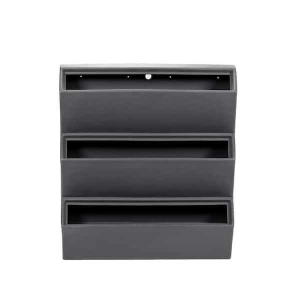 RTS Home Accents Savannah 30 in. x 8 in. x 33 in. H Graphite Plastic Wall Mount Planter