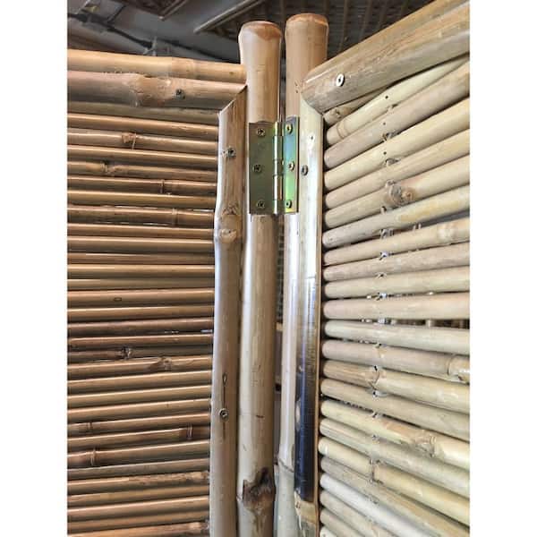 MGP 72 in. W x 72 in. H Bamboo Screen 4-Panels Self Standing