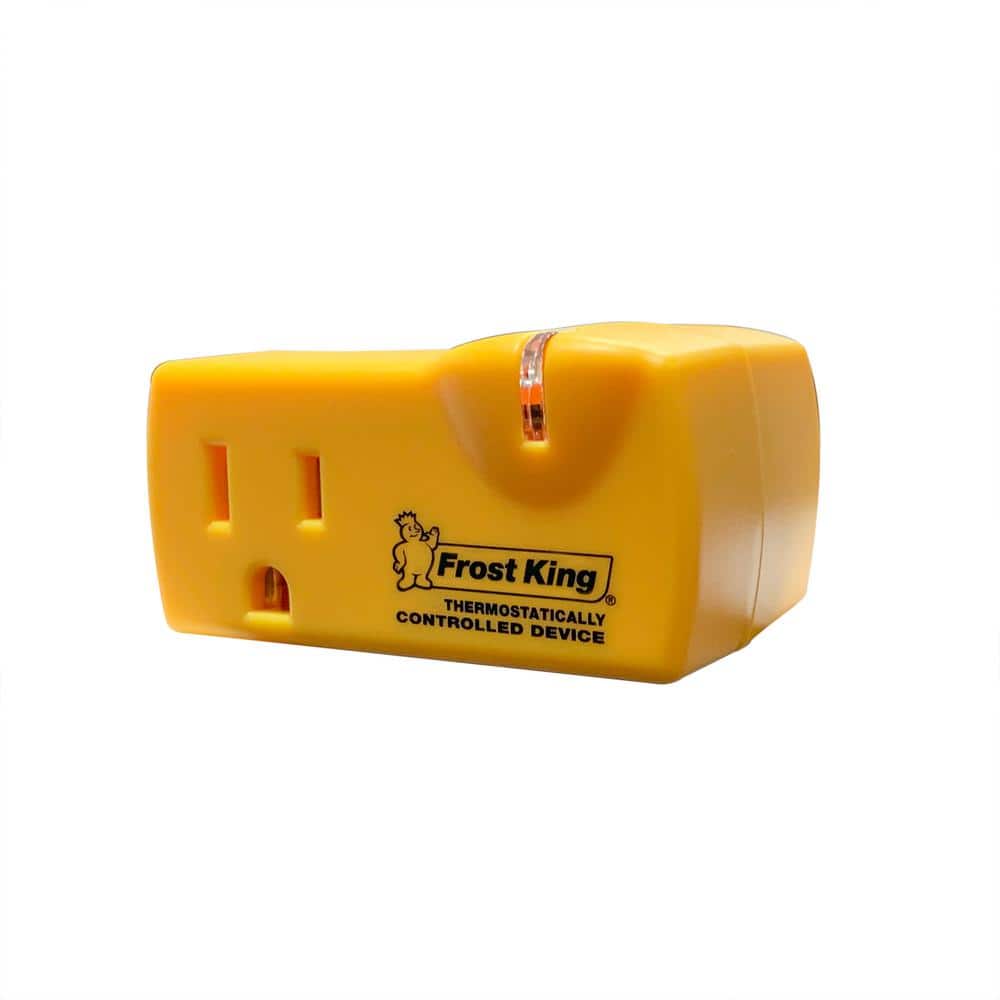 Yellow Self-Regulating Thermostat with Push Button Control