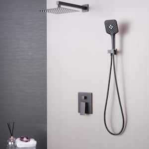 Pardo 3-Spray Patterns with 1.8 GPM 9.8 in. Wall Mount Dual Shower Heads with Handheld Shower in Oil Rubbed Bronze