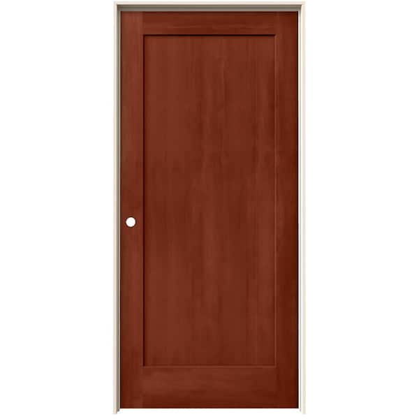 JELD-WEN 36 in. x 80 in. Madison Amaretto Stain Right-Hand Molded Composite Single Prehung Interior Door