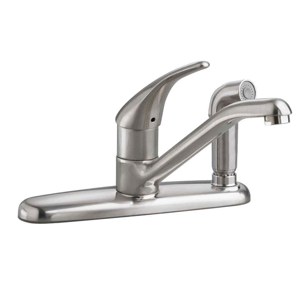 American Standard Colony Soft Single Handle Standard Kitchen Faucet With Side Through Escutcheon 7874