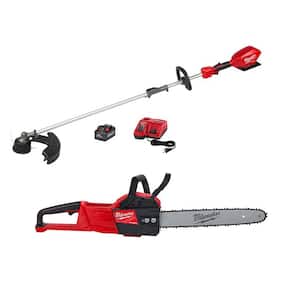M18 FUEL 18V Lithium-Ion Brushless Battery QUIK-LOK String Trimmer 8.0Ah Kit with M18 FUEL 16 in. Chainsaw (2-Tool)