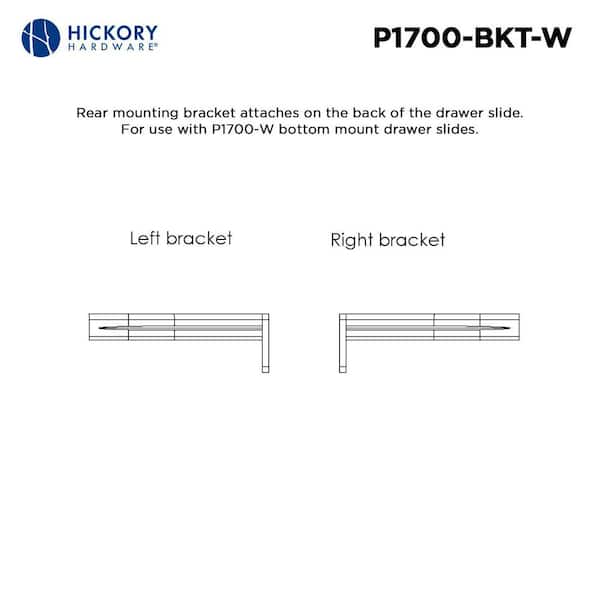 8 in. Bottom Mount Euro Drawer Slide Bracket (2-Pack)