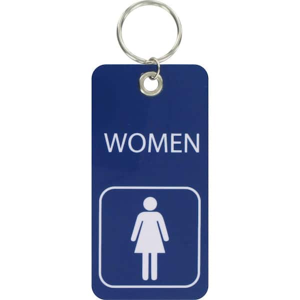 12 New 3"x10" Men's & Women's Restroom KeyTags Extra Large Plastic 