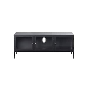 Maile 52 in. Black TV Stand with 3-Doors Fits TV's up to 65 in. with Cable Management