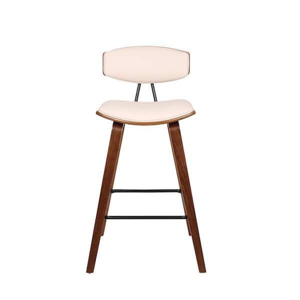 cream leather counter height bar stools