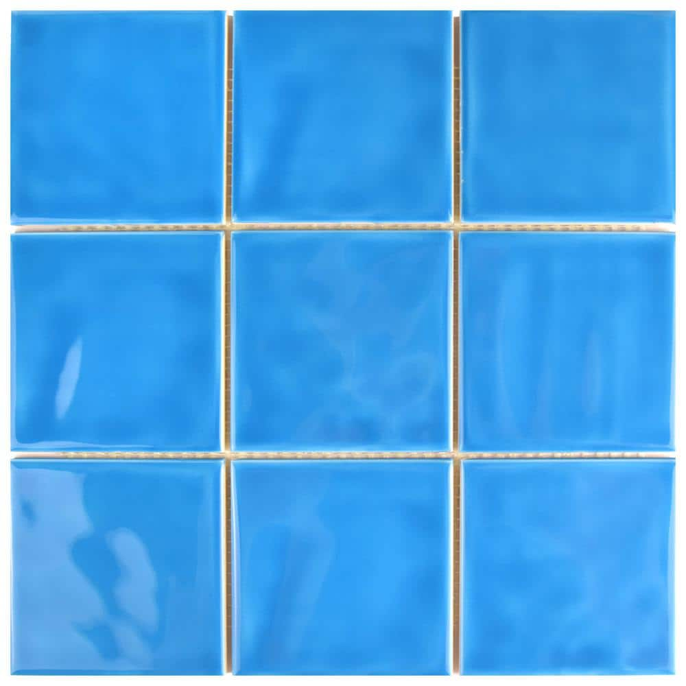 Reviews for Merola Tile Twist Square Blue Sky 6 in. x 6 in. Ceramic ...