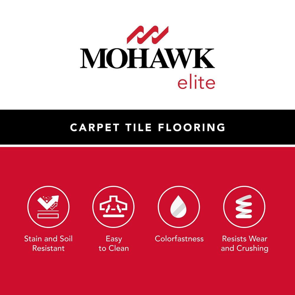 Mohawk Elite 24" x 24" Sparrow Nylon Carpet Tiles