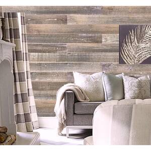 Thermo-treated 1/4 in. x 5 in. x 4 ft. Brown Barn Wood Wall Planks (10 sq. ft. per 6-Pack)