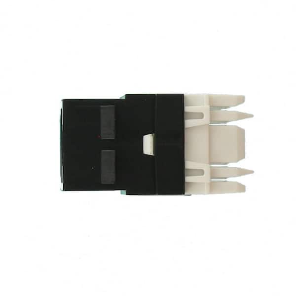 Leviton QuickPort Extreme CAT Connector with T568A/B Wiring, Black 61110-RE6  The Home Depot