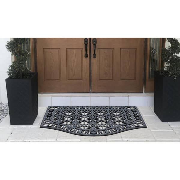 Non Slip Large Industrial Rubber Ring Door Mat House Outdoor Entrance  Carpet Rug