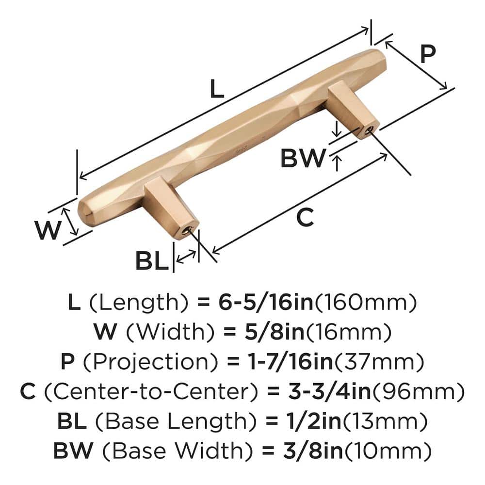 Champagne Bronze 6-Inch Modern Bar Cabinet Pull