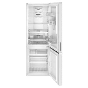 24 in. 12.7 cu. ft. Garage Ready Bottom Freezer Refrigerator in White