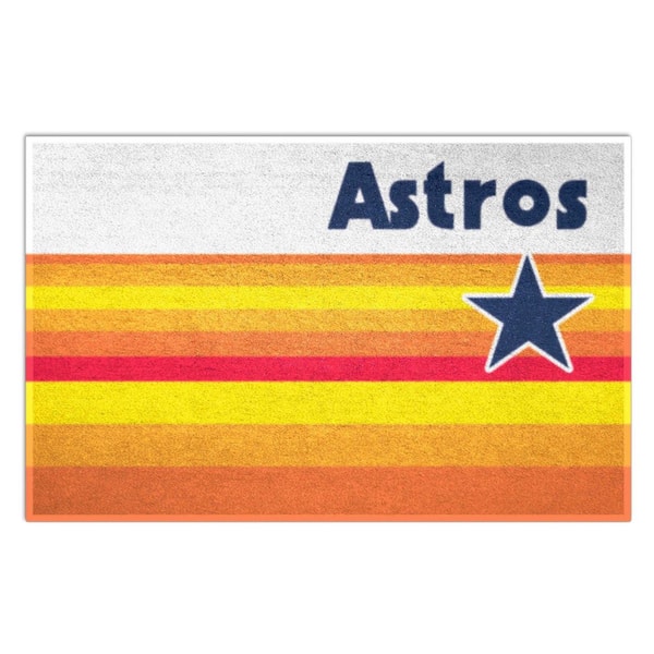 FANMATS Houston Astros Orange 1 ft. 7 in. x 2 ft. 6 in. Starter Area Rug