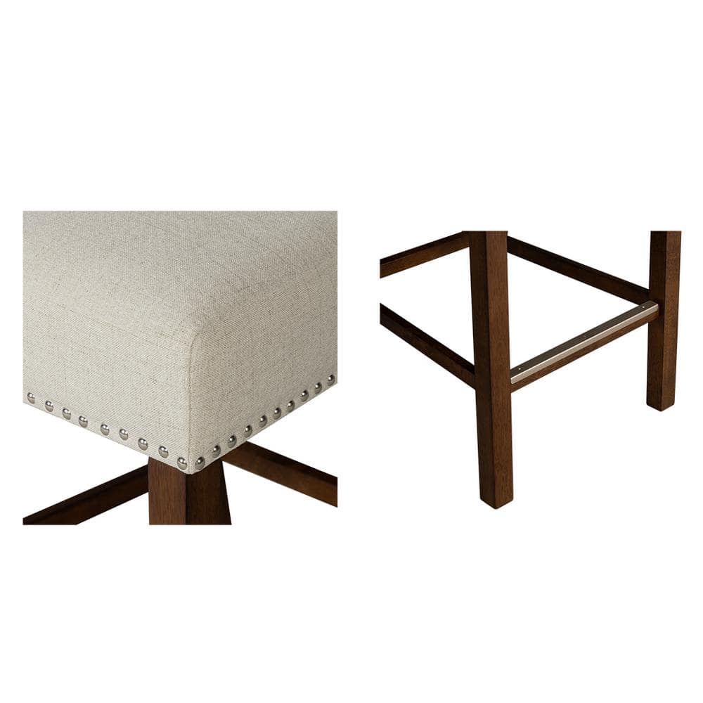 Wildon Home® Upholstered Counter Stool With Nailhead Trim Set Of 2