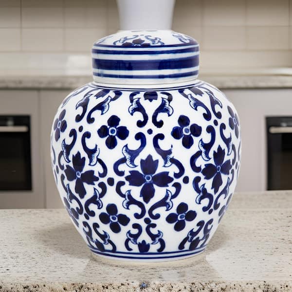 Benjara Ceramic Jar with Lid