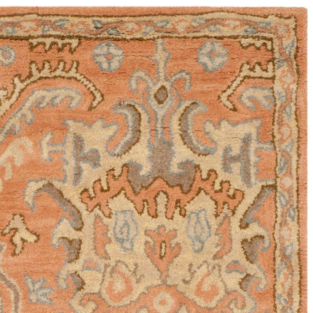 Handmade Red Floral Wool 10' x 14' Tufted Rug