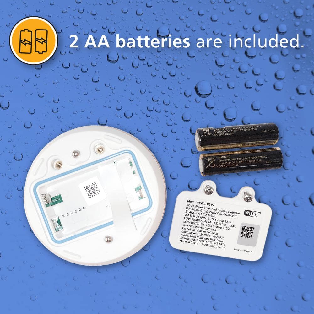 Kidde Battery Powered Smart Water Leak and Freeze Detector