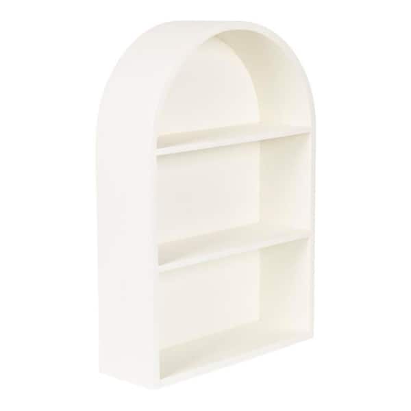 Arcott 18 in. W x 6 in. D White Wood Decorative Wall Shelf