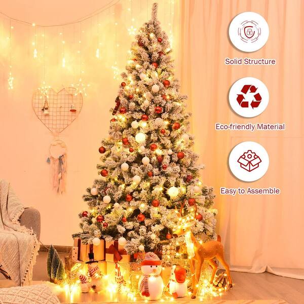 7.5 'Artificial Christmas Tree Hinge Metal rack High-grade snowfall, Christmas hotsell decoration