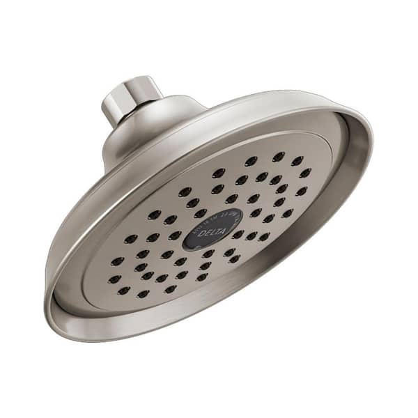 Delta Silverton 1-Spray Patterns with 1.75 GPM 5.75 in. Wall Mount Fixed Shower Head in Stainless