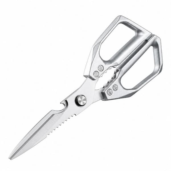 Dishwasher Safe Silver Stainless Steel All-Purpose Kitchen Shears