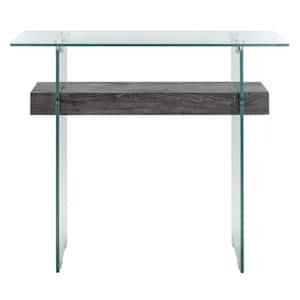 Kayley 39.4 in. Black Console Table