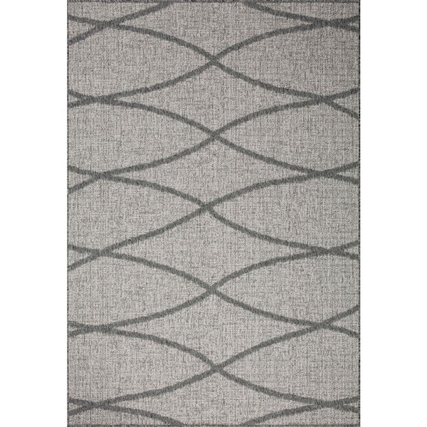 Loloi Rainier Dove/Grey 7'-10" x 10'-10" Indoor/Outdoor Area Rug