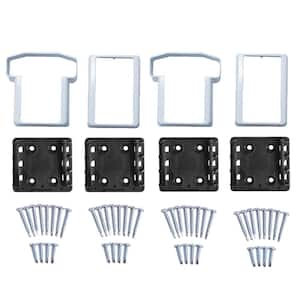 Vanderbuilt/Delray/Bellaire/Vilano White Straight Railing Bracket Kit (4-Piece)