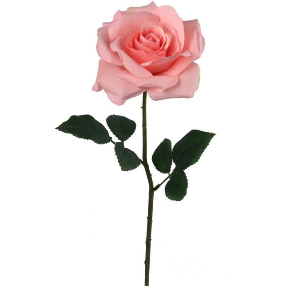 20 in. Pink Artificial Silk Rose Floral Arrangements, 24-Piece, Floral Home