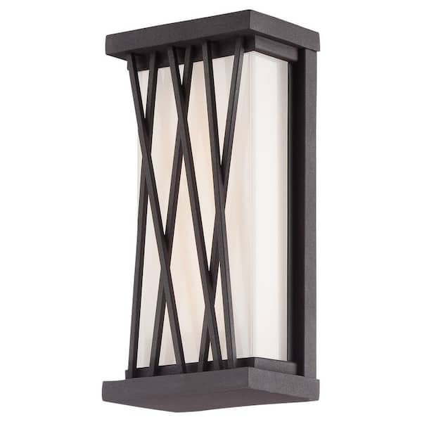 George Kovacs Hedge Textured Dorian Bronze Outdoor Hardwired Pocket Lantern with Integrated LED