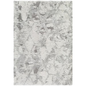 Alta Shag Light Gray Distressed 8 ft. x 10 ft. Indoor Area Rug