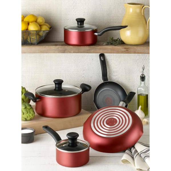 T-fal Culinaire 16-Piece Nonstick Aluminum Cookware Set - Red - Yahoo  Shopping