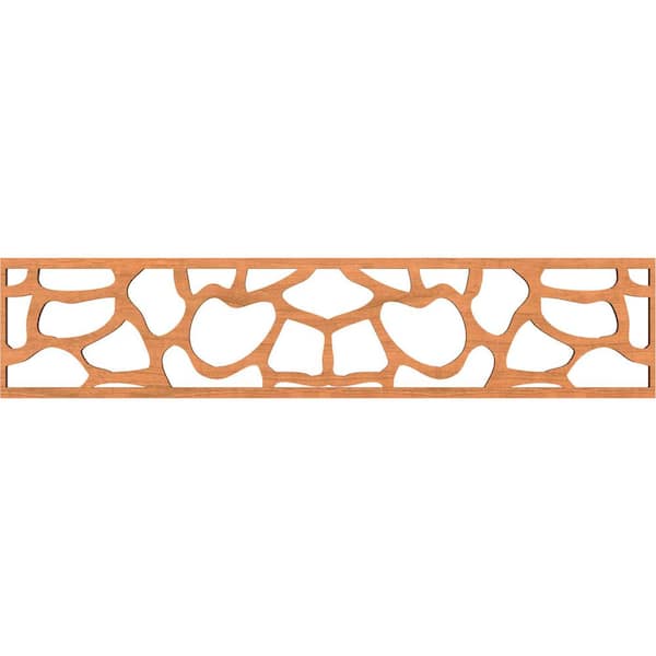 Ekena Millwork Rochester Fretwork 0.375 in. D x 46.75 in. W x 10 in. L Cherry Wood Panel Moulding