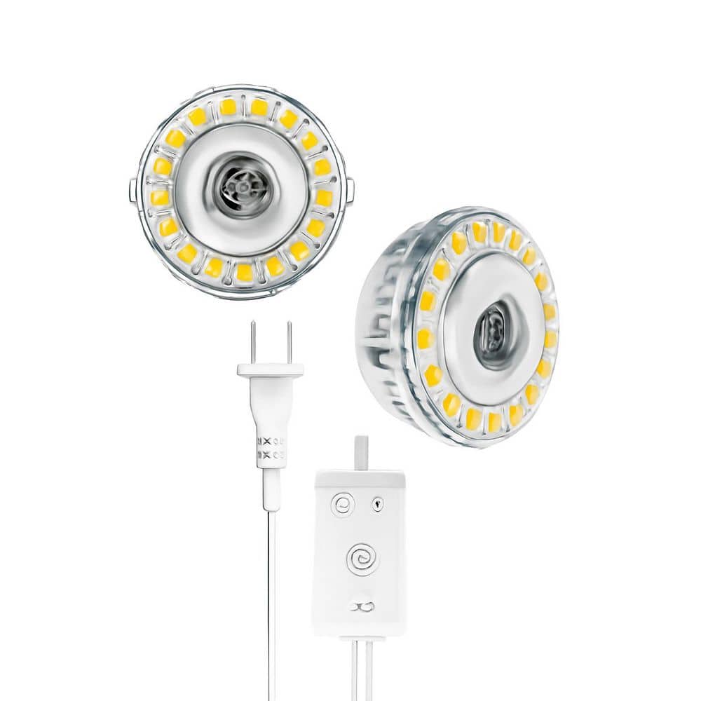 LED Puck Grow Lights for Indoor Plants, Full Spectrum, 4/8/12H Timer, 4 Dimmable Brightness, 150W Equivalent, 2 Pack price history on PriceWatchPro