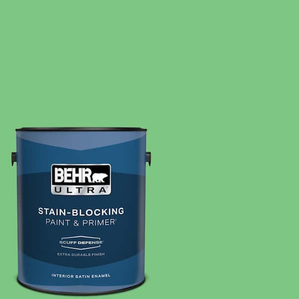 BEHR ULTRA 1 gal. #P390-5 Garden Stroll Extra Durable Satin Enamel Interior Paint & Primer