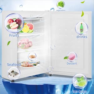 2.3 cu. ft. Compact Portable Manual Defrost Upright Freezer in White