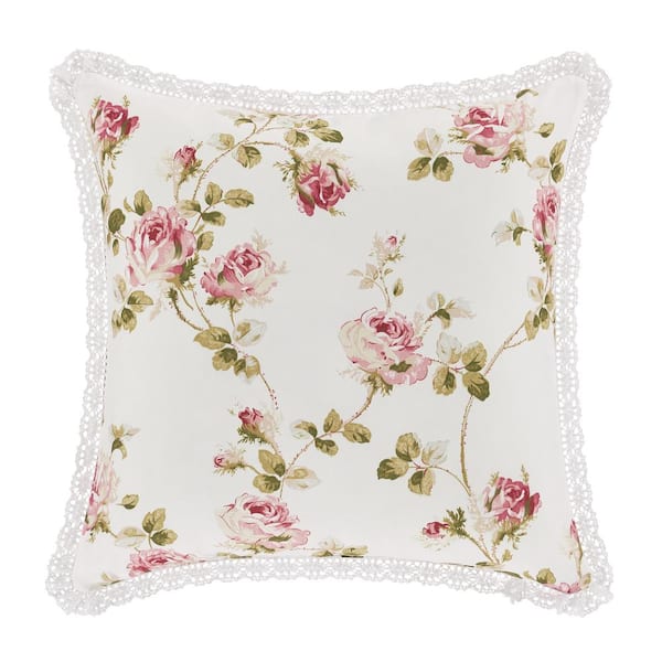 Unbranded Rosemary Rose 16 in. Square Standard Pillow