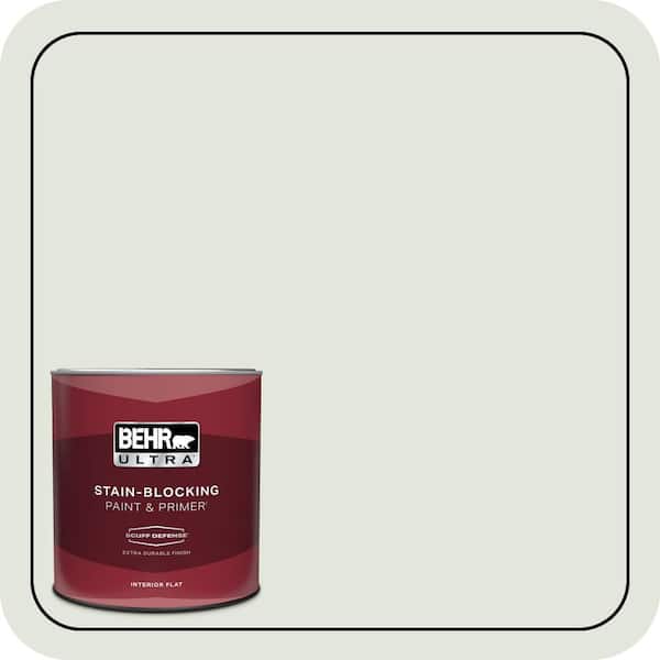 BEHR ULTRA 1 qt. #BL-W06 Whispering Waterfall Extra Durable Flat Interior Paint & Primer