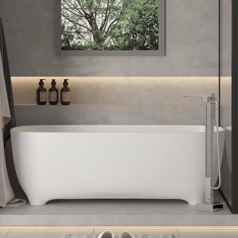 Chrome Plated Freestanding Bathtub Faucet with Hand Shower