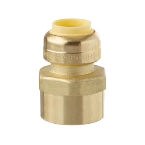 1/2 in. Push-fit x 3/4 in. Female Pipe Thread Brass Fitting