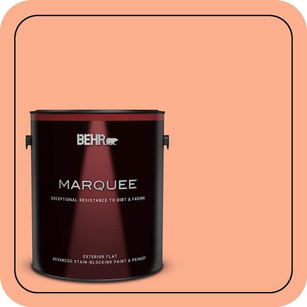 BEHR MARQUEE 1 gal. #220B-4 Orange Grove Flat Exterior Paint & Primer
