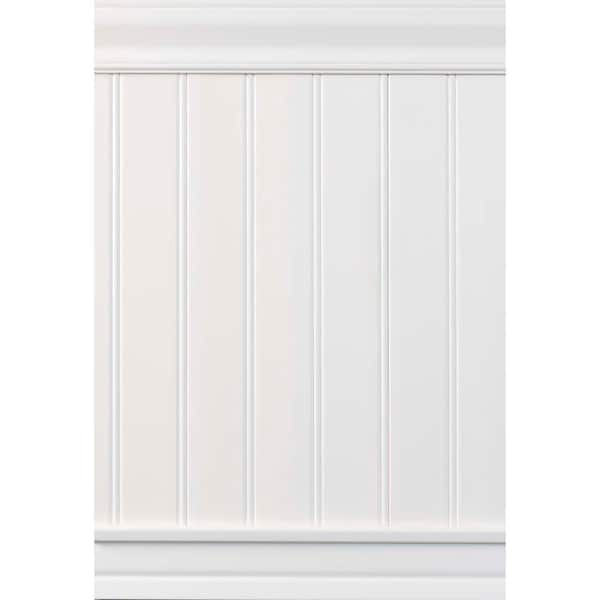 Style Selections 48-in X 96-in Beaded White Hardboard Wall, 52% OFF