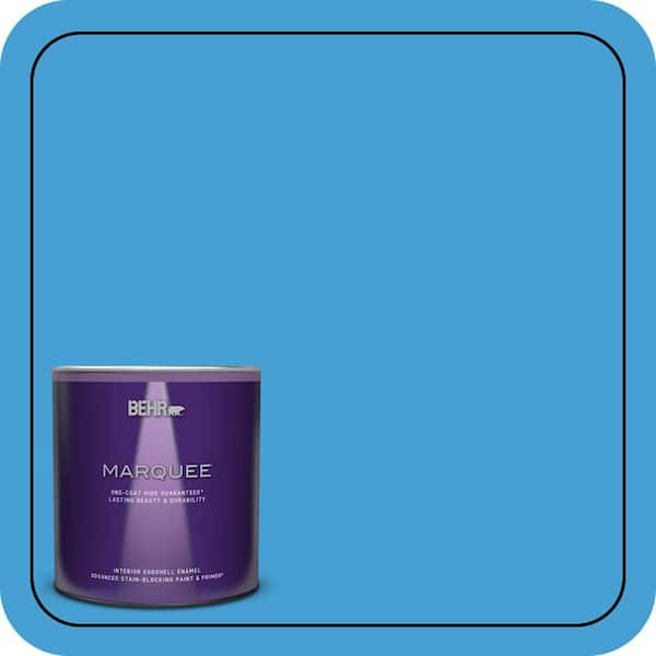 BEHR MARQUEE 1 qt. #P500-5 Peaceful River Eggshell Enamel Interior Paint & Primer