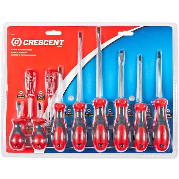 Crescent Cushion Grip Screwdriver Set (10-Piece)