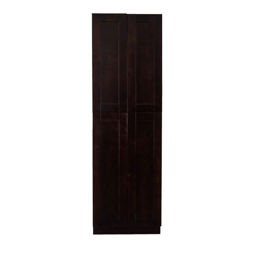 Anchester Assembled 24 in. x 84 in. x 24 in. Tall Pantry with 4 Doors in Dark Espresso price history on PriceWatchPro