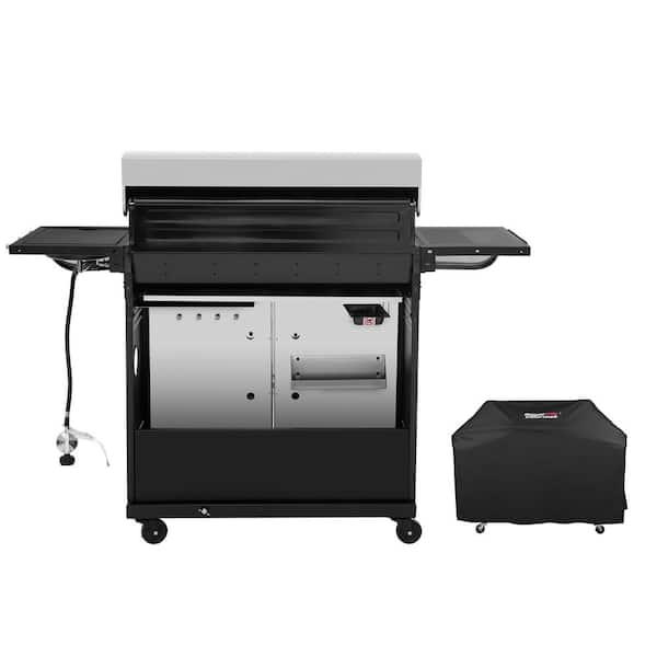 6-Burner BBQ Liquid Propane Gas Grill with Sear and Side Burner with Cover, 71,000 BTU Cabinet Style Gas Grill