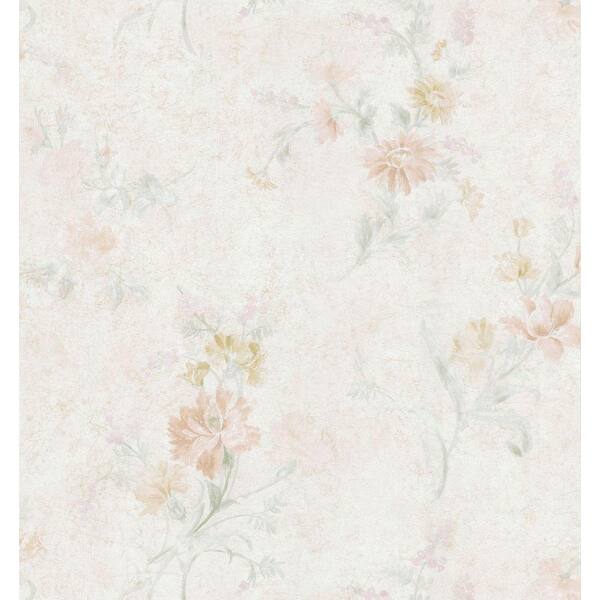 Brewster 8 in. W x 10 in. H Embossed Floral Wallpaper Sample