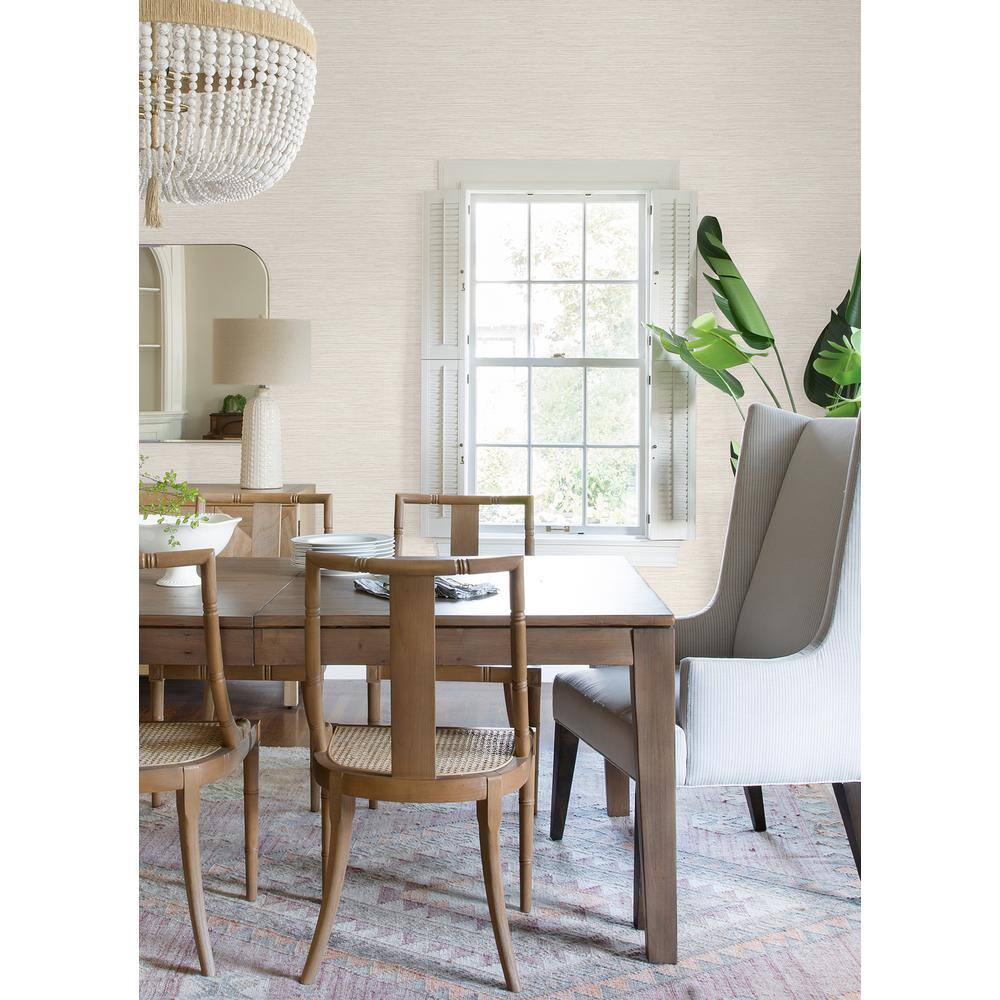 Neutral Grasscloth Self-Adhesive Peel and Stick Wallpaper Roll